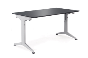 TIMMY - 215P - Tavolo completo con gambe pieghevoli verniciate. Piano nobilitato colore sp.25 mm. P.80 L.140 cm