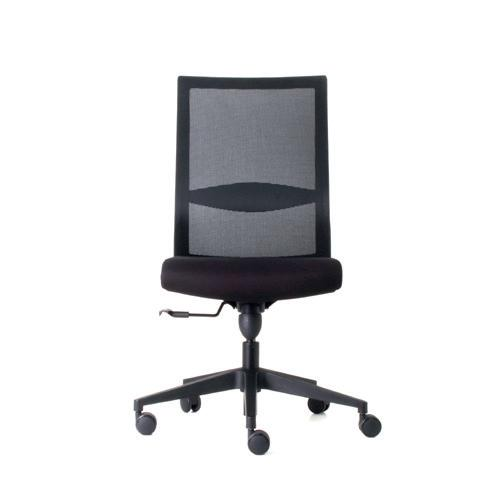 MEE 300 SENZA BRACCIOLI -Meccanismo Synchron 3 blocchi+tensionatore-Base NYLON NERA-Ruote GOMMATE D.50-Sch.alto-Supporto lombare reg.-Sedile SFODERABILE CON VELCRO-GARANZIA 2 ANNI-EN.1335