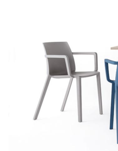 MILANI SEED - Sedia in plastica a 4 gambe con braccioli. CLASSE 1IM - CAM 
