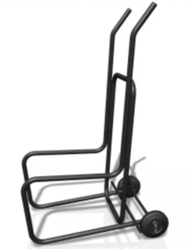 Carrello adatto per superfici liscie. Struttura in tubo tondo diam 25 verniciata nera. Portata massima 10 sedie. Utilizzabile con sedie modello HELENE e KETTY