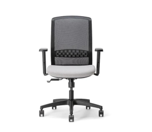 HALLEY 01 CON TRASLATORE - SCHIENALE ALTO IN RETE-Braccioli regolabili 1D+PAD MORBIDO-Meccanismo Synchron MULTI-BLOCCO+TENSIONATORE-Base NERA-Ruote frenate D.50-Supporto lombare reg.-GARANZIA 5 ANNI-EN.1335 B-CAM-CLASSE 1IM(optional) - CAT.B