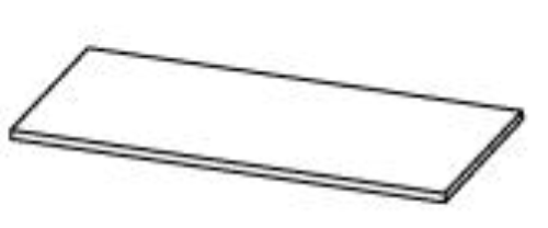 TOP SU MISURA AL ML. 30-300 - Sp.1,8 cm P.45,6 cm - Per mobili senza fianchi di finitura P.45