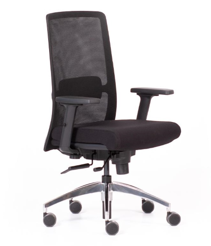 MOOD MD203+TRASLATORE+PROMO 2026-Braccioli regolabili in altezza 2D+PAD MORBIDO-Meccanismo Synchron 4 blocchi+tensionatore-Base ALL.LUCIDA-Ruote GOMMATE D50-Schienale alto in rete-Supporto lombare reg.-Sedile SFODERABILE CON VELCRO-GARANZIA 2 ANNI-EN.1335