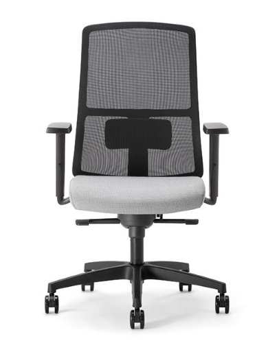 ARMONIIA 01-PRONTA CONSEGNA-SCHIENALE ALTO IN RETE-Braccioli regolabili 1D+PAD MORBIDO-Meccanismo Synchron MULTI-BLOCCO+TENSIONATORE-Base NERA-Ruote GOMMATE D.50-Supporto lombare reg.-GARANZIA 5 ANNI-EN.1335 B-CAM-CLASSE 1IM