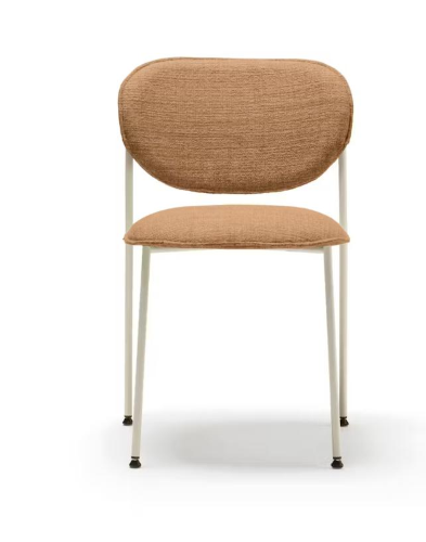 MARGOT Poltroncina imbottita e rivestita con telaio 4 gambe BIANCO, NERO, (OPIONAL IN ALTRI COLORI MIN. 10 PZ). - TESSUTO CAT.2