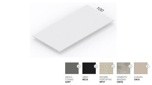 SP.1,8 P.100 L.200 - CAT.2 - Piano melaminico con finitura antiriflesso per scrivanie e tavoli - Bordo ABS 2MM - Certificato E1 UNI EN.13986 esente da emissioni di formaldeide