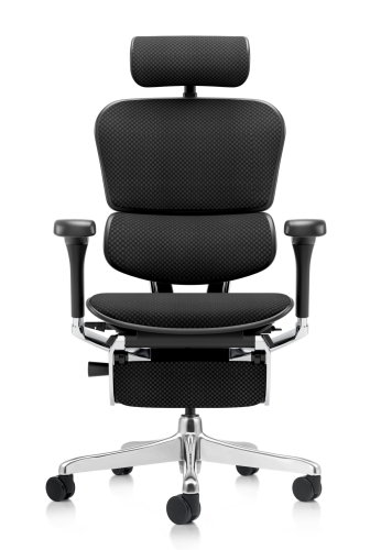 ERGOHUMAN MED - Poltrona ergonomica - Schienale e sedile in RETEMESH con rilascio di pressione differenziata poggiatesta 2D, sostegno lombare regolabile 6D, traslatore, braccioli 5D, STRUTTURA ALLUMINIO LUCIDO e base in nylon NERA O GRIGIA - CAM -