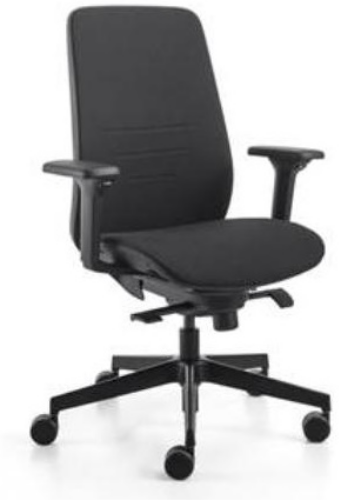ALL AIR- POLTRONA CON SEDILE E SCHIENALE "AIR", SCHIENALE H 60 CM, FASCIA LOMBARE 2D con Synchro SLYR2 (Synchro regolabile con traslazione del sedile), RIVESTIMENTO CAT.B, BRACCIOLI 4D 