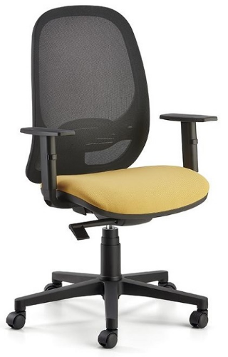 NEMO CON TRASLATORE - RETE K IN 4 COLORI - Poltrona ergonomica mov. 4 Meccanismo sincron bloccaggio in 4 posizioni, sistema anti.shock regolazione manuale dell'intensita' e traslatore del sedile. Braccioli regolabili in altezza BR4. RIV.:ELPM 