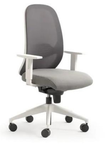 CLICK CAT.1 - Poltrona ergonomica operativa con braccioli regolabili in altezza. Meccanismo synchron M12. Schienale in rete con supporto lombare regolabile. Certificata EN 1335 . RIV. CAT.1 NERO