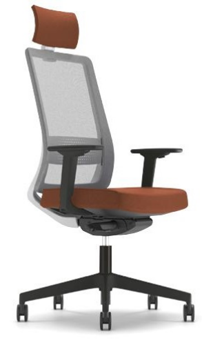 AXIS - DIREZIONALE ERGONOMICA AUTOPESANTE CON TRASLATORE. Braccioli regolabili in alt. 1D. Meccanismo Syncron 4 blocchi. Ruote GOMMATE D.65 autofren. Plastiche COLORATE. Schienale rete M+POGGIATESTA-Sedile in SCHIUMATO cat.B-GARANZIA 5 ANNI-EN.1335-CL.1IM