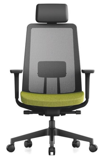 Smesh+ - TRASLATORE - POGGIATESTA - Direzionale SCHIENALE IN RETE -  Braccioli regolabili 4D - Sedile in schiumato - supporto lombare regolabile in altezza e profondità - syncro. Ruote maxi d.65 autofrenanti UNIEN1335 - 1IM