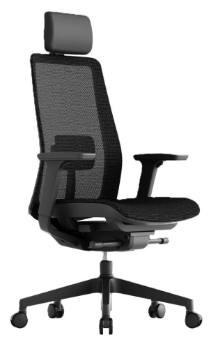MILANI Smesh-48H Poltrona ergonomica direzionale FULL OPTIONAL - SEDILE E SCHIENALE IN RETE ANTRACITE - Movimento sincronizzato - TRASLATORE - supporto lombare - poggiatesta regolabile in altezza - Braccioli regolabili 4D. Ruote maxi d.65 autofrenanti