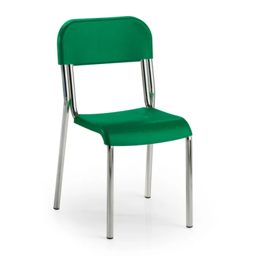 SARA 35 - L.42 P.48 ALTEZZA SEDUTA IN 3 MISURE: H.38-42-46 - Sedia impilabile con scocca in polipropilene IGNIFUGO IN CLASSE 1 disponibile in 6 COLORI - Struttura in tubolare d'acciaio d.25 mm verniciato nero, grigio o cromato. 