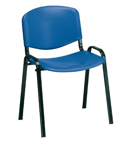 CLIP - Sedia fissa senza braccioli con seduta in polipropilene in 5 colori. Optional:braccioli, telaio cromato, gangio di allineamento,tavoletta, snodo antipanico,carrelli e 