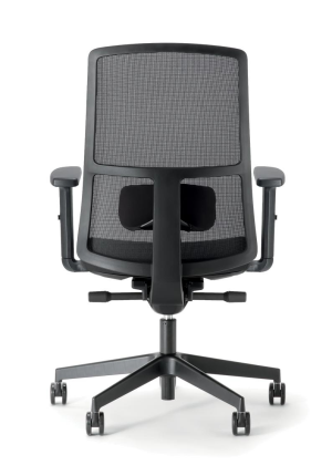 ARMONIA PRO - SCHIENALE ALTO IN RETE - Braccioli regolabili 2D+PAD MORBIDO-Meccanismo Synchron MULTI-BLOCCO+TENSIONATORE e TRASLATORE-Base NERA-Ruote frenate D.65-Supporto lombare reg.-GARANZIA 5 ANNI-EN.1335 B-CAM-CLASSE 1IM