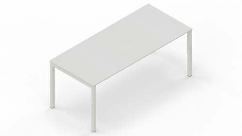 POP EASY Scrivania P.80 L.xxx H.74 cm - Struttura metallica in 9 colori + cromato - Piani in 9 melaminici + 8 varianti con bordo a contrasto e 2 in vetro verniciato - IN FAST DELIVERY CON PIANO BIANCO O ROVERE E STRUTTURA BIANCA, ALLUMINIO O NERA