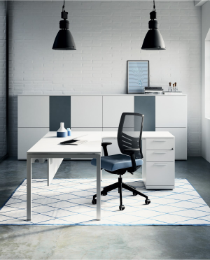 POP EASY Scrivania P.60 L.xxx H.74 cm - Struttura metallica in 9 colori + cromato - Piani in 9 melaminici + 8 varianti con bordo a contrasto e 2 in vetro verniciato - IN FAST DELIVERY CON PIANO BIANCO O ROVERE E STRUTTURA BIANCA, ALLUMINIO O NERA