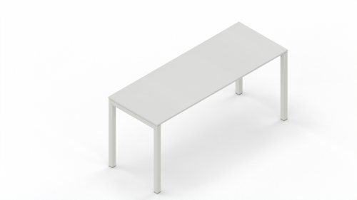 POP EASY Scrivania P.60 L.xxx H.74 cm - Struttura metallica in 9 colori + cromato - Piani in 9 melaminici + 8 varianti con bordo a contrasto e 2 in vetro verniciato - IN FAST DELIVERY CON PIANO BIANCO O ROVERE E STRUTTURA BIANCA, ALLUMINIO O NERA