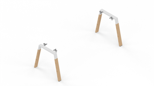 SM-IL - COPPIA DI GAMBE INCLINATE IN LEGNO - P.80 - N.2 CAPITELLI COMPLETI DI KIT N.4 GAMBE INCLINATE IN LEGNO FAGGIO 7X3