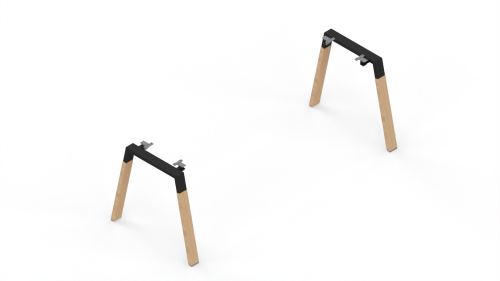 SM-IL - COPPIA DI GAMBE INCLINATE IN LEGNO - P.80 - N.2 CAPITELLI COMPLETI DI KIT N.4 GAMBE INCLINATE IN LEGNO FAGGIO 7X3