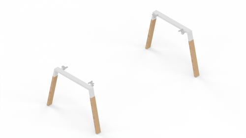 SM-IL - COPPIA DI GAMBE INCLINATE IN LEGNO - P.100 - N.2 CAPITELLI COMPLETI DI KIT N.4 GAMBE INCLINATE IN LEGNO FAGGIO 7X3