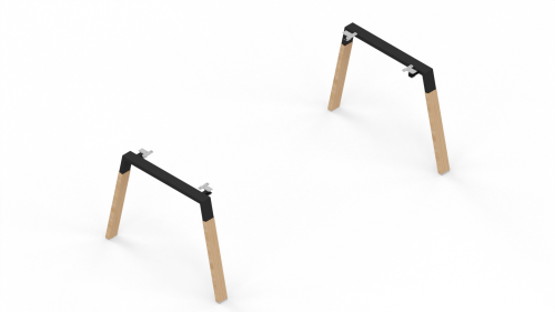 SM-IL - COPPIA DI GAMBE INCLINATE IN LEGNO - P.100 - N.2 CAPITELLI COMPLETI DI KIT N.4 GAMBE INCLINATE IN LEGNO FAGGIO 7X3