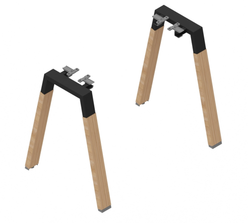 SM-IL - COPPIA DI GAMBE INCLINATE IN LEGNO - P.60 - N.2 CAPITELLI COMPLETI DI KIT N.4 GAMBE INCLINATE IN LEGNO FAGGIO 7X3