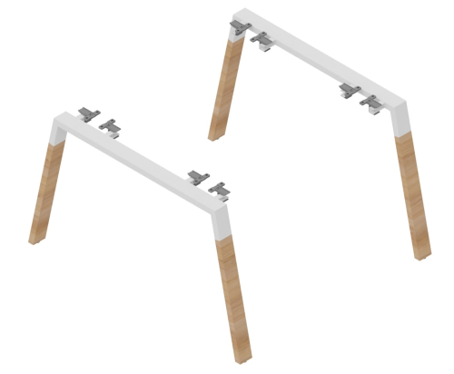 SM-IL - COPPIA DI GAMBE INCLINATE IN LEGNO - P.122.5 - N.2 CAPITELLI COMPLETI DI KIT N.4 GAMBE INCLINATE IN LEGNO FAGGIO 7X3