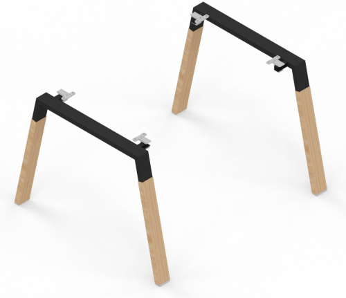 SM-IL - COPPIA DI GAMBE INCLINATE IN LEGNO - P.100 - N.2 CAPITELLI COMPLETI DI KIT N.4 GAMBE INCLINATE IN LEGNO FAGGIO 7X3