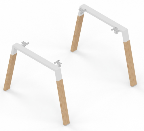 SM-IL - COPPIA DI GAMBE INCLINATE IN LEGNO - P.100 - N.2 CAPITELLI COMPLETI DI KIT N.4 GAMBE INCLINATE IN LEGNO FAGGIO 7X3