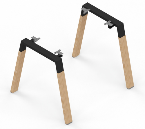 SM-IL - COPPIA DI GAMBE INCLINATE IN LEGNO - P.80 - N.2 CAPITELLI COMPLETI DI KIT N.4 GAMBE INCLINATE IN LEGNO FAGGIO 7X3