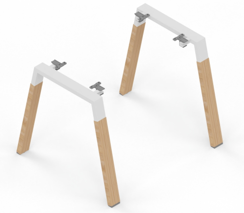 SM-IL - COPPIA DI GAMBE INCLINATE IN LEGNO - P.80 - N.2 CAPITELLI COMPLETI DI KIT N.4 GAMBE INCLINATE IN LEGNO FAGGIO 7X3