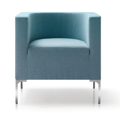 HUB Poltrona indipendente con braccioli. Piedini inox L.70 P.70 H.72 - CAT.2 