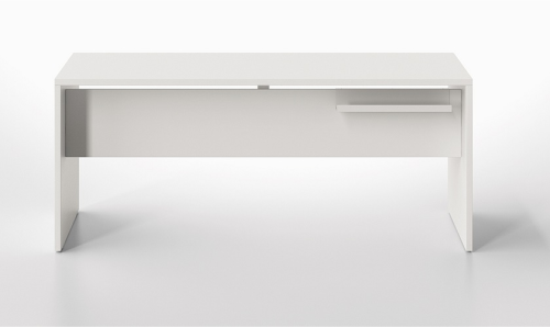 POP PANEL Scrivania P.80 L.xxx H.74 cm - Scrivania con gambe pannellate in 9 colori di melaminici - IN FAST DELIVERY BIANCO O ROVERE