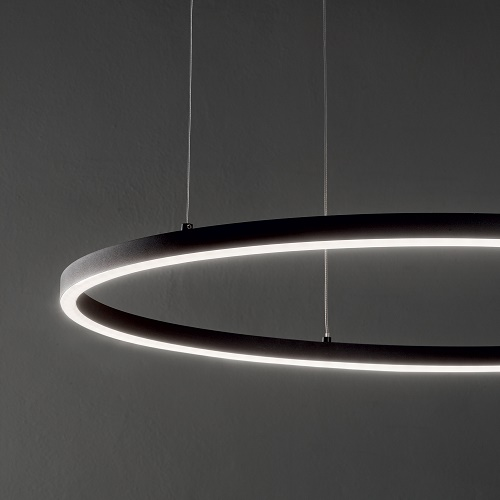 Oracle slim Round D.070 LED 3000K (optional 2700k e 4000k) on-off (Optionale anche DALI) - 37W 4350 lm Durata LED 50.000 h - Alimentatore incluso - lunghezza cavo 2,5mt - BIANCO - NERO - OTTONE