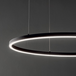 Oracle slim Round D.070 LED 3000K (optional 2700k e 4000k) on-off (Optionale anche DALI) - 37W 4350 lm Durata LED 50.000 h - Alimentatore incluso - lunghezza cavo 2,5mt - BIANCO - NERO - OTTONE