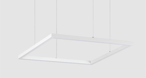 Oracle slim Square L.050 LED 3000K on-off - 33W 3050 lm Durata LED 50.000 h - Alimentatore incluso - lunghezza cavo 2,5mt - BIANCO - NERO - OTTONE