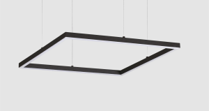 Oracle slim Square L.050 LED 3000K on-off - 33W 3050 lm Durata LED 50.000 h - Alimentatore incluso - lunghezza cavo 2,5mt - BIANCO - NERO - OTTONE