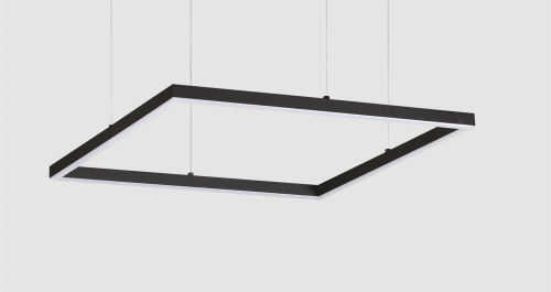 Oracle slim Square L.050 LED 3000K on-off - 33W 3050 lm Durata LED 50.000 h - Alimentatore incluso - lunghezza cavo 2,5mt - BIANCO - NERO - OTTONE
