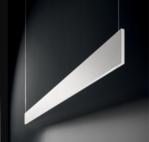 STEEL WIDE L.1200 Profilo 9x95 mm LED 3000K Alimentatore incluso : on-off - 24W 2700 lm Durata LED 50.000 h - Lunghezza cavo 2000 mm - Sospensione singola - BIANCO - NERO 