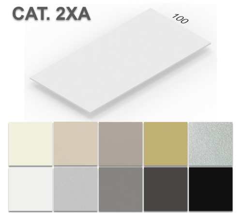 SP.1,8 P.100 L.200 - CAT.2XA 10 COLORI IN PRONTA CONSEGNA - Piano melaminico con finitura antiriflesso per scrivanie e tavoli - Bordo ABS 1MM - Certificato E1 UNI EN.13986 esente da emissioni di formaldeide