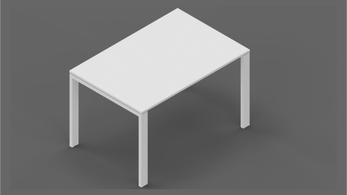 SERIE SM-P SCRIVANIA CON GAMBE A PONTE COLORE 078 BIANCO OPACO RAL 9010 - P.080 L.120 - PIANO BIANCO SP18 AC-BI