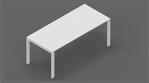 SERIE SM-P SCRIVANIA CON GAMBE A PONTE - P.080 L.180 - IN PRONTA CONSEGNA CON GAMBE BIANCHE (ALTRI COLORI 3 SETTIMANE) - PIANO BIANCO SP18 AC-BI 