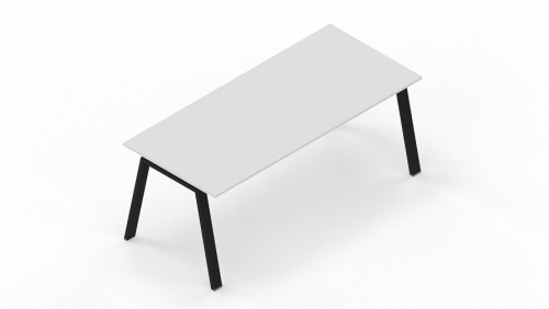 OUTLET IN PRONTA CONSEGNA - SERIE SM-I SCRIVANIA - P.080 L.180 - CON GAMBE INCLINATE NERE E PIANO A SCELTA IN CAT.2XA 