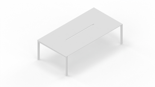 OUTLET IN PRONTA CONSEGNA- SM-P BENCH/TAVOLO RIUNIONE P.123 L.240 - STRUTTURA BIANCA 078 RAL 9010. COMPLETO DI VASCONE CENTRALE, KIT SLIDING, PIEDI REGOLABILI - PIANI IN FENIX BIANCO
