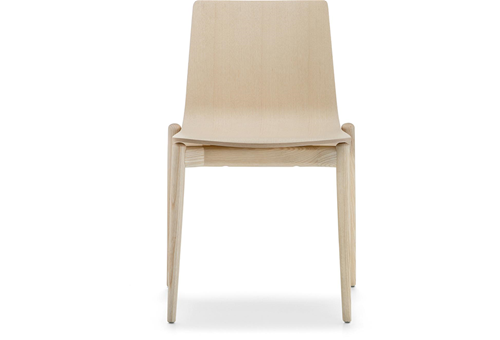 MALMO seduta con struttura e scocca in legno fissa 4 gambe