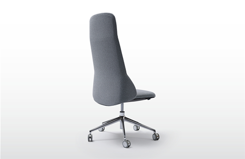 DEEP DIAMOND EXECUTIVE - Poltrona direzionale alta, senza braccioli, base Leggera in alluminio (R05), meccanismo ergonomico Activeplus (tutte le parti meccaniche son nascoste al suo interno), supporto lombare regolabile.